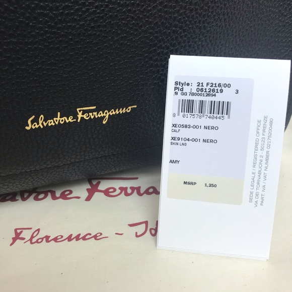 NEW! Salvatore Ferragamo Amy Calfskin Leather Tote - Picture 6 of 8